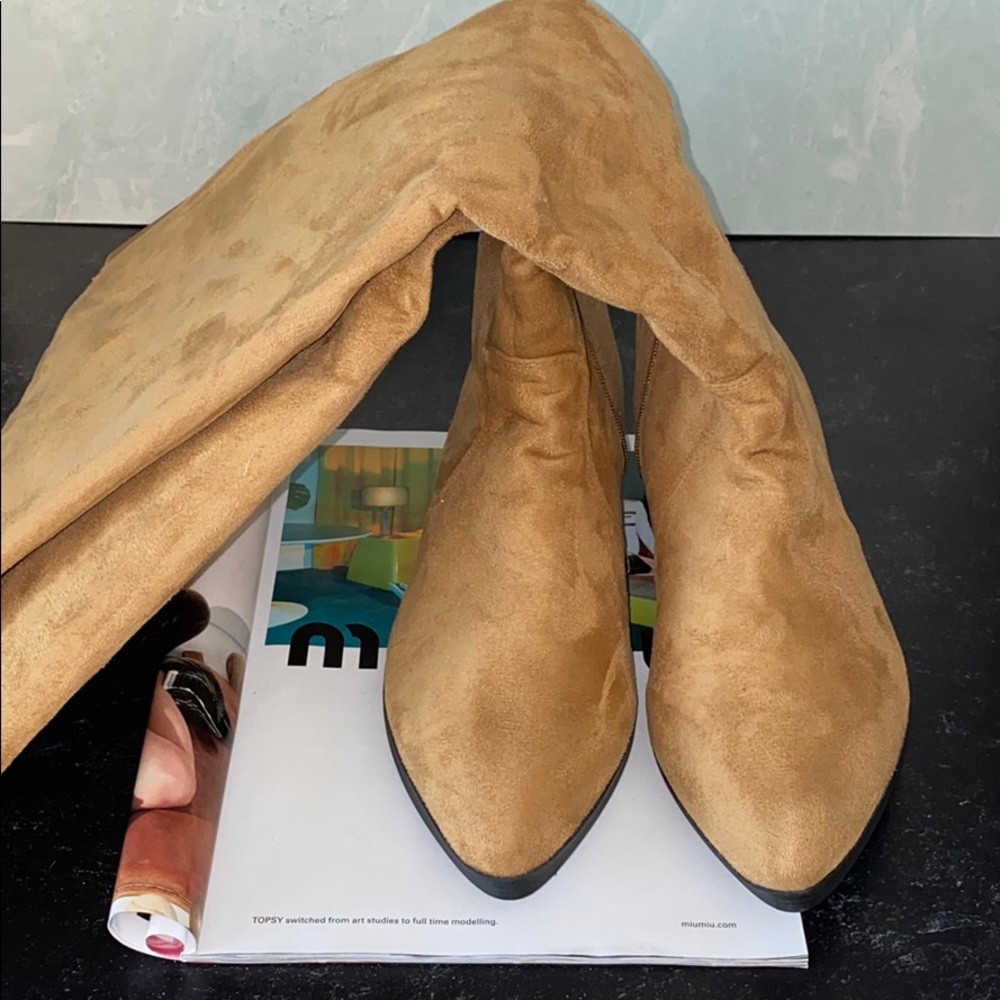 Mustard Wide Calf Boots